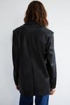 Warehouse Single Breasted Modern Faux Leather Blazer thumbnail 3