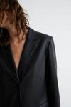 Warehouse Single Breasted Modern Faux Leather Blazer thumbnail 6