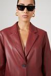 Warehouse Single Breasted Modern Faux Leather Blazer thumbnail 2