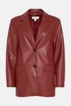 Warehouse Single Breasted Modern Faux Leather Blazer thumbnail 4