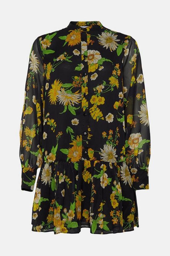 Warehouse Polyester Floral Mini Shirt Dress 4