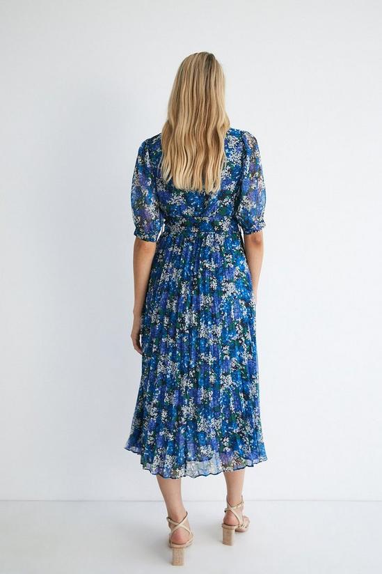 Warehouse Petite Floral Belted Midi Dress 3