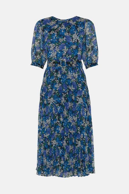 Warehouse Petite Floral Belted Midi Dress 4