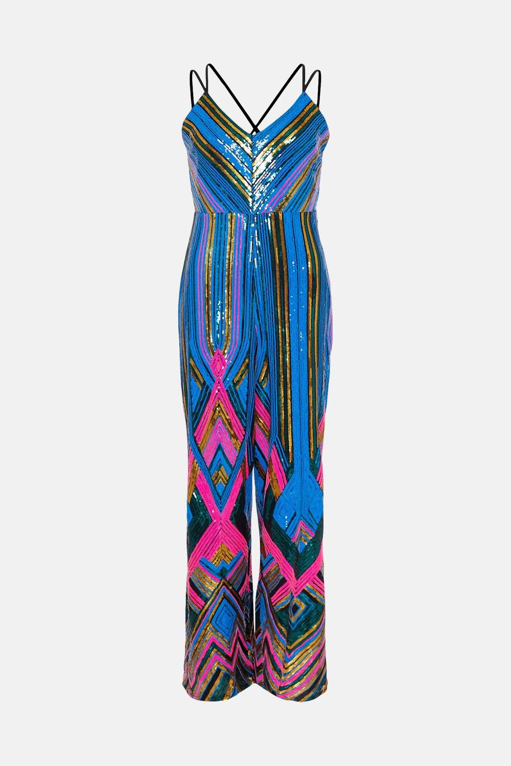 Warehouse sequin hot sale jumpsuit