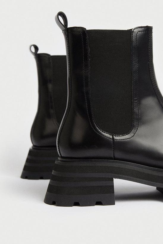 Warehouse Real Leather Ribbed Gusset Chelsea Boot 3