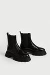 Warehouse Real Leather Flared Chunky Chelsea Boot thumbnail 2