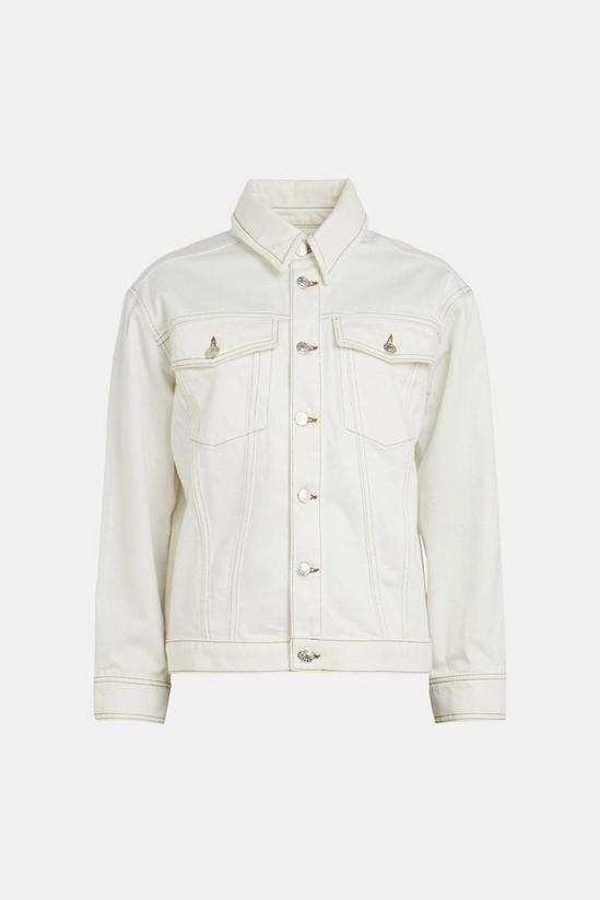 Warehouse Denim White Contrast Stitch Jacket 4