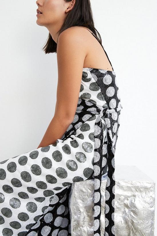 Warehouse Sequin Spot Patched Wrap Midi Dress 2