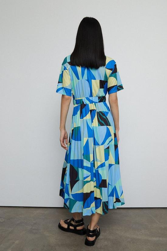 Warehouse Geo Print Pleated Midi Dress 3