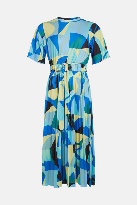 Warehouse Geo Print Pleated Midi Dress 4