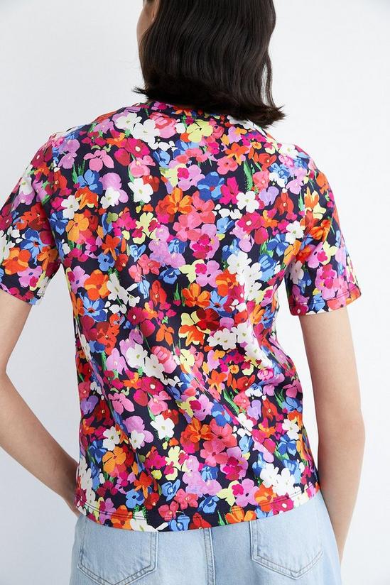 Warehouse Multi Coloured Floral Print T-shirt 3