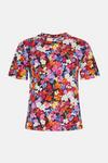 Warehouse Multi Coloured Floral Print T-shirt thumbnail 4
