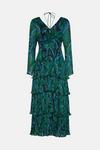Warehouse Ruched Front Pleated Maxi Dress thumbnail 4