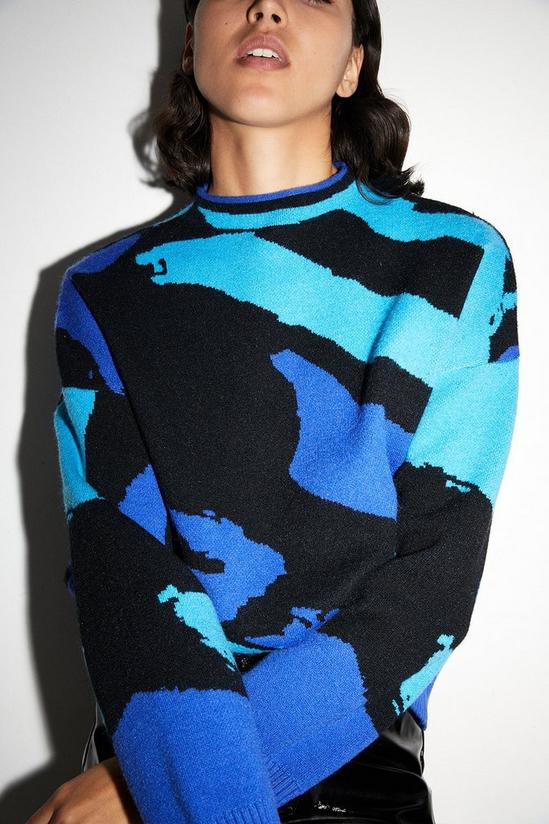 Warehouse Abstract Pattern Knit Jumper 2