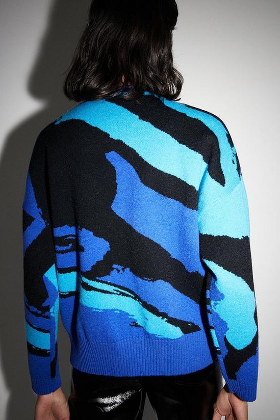 Warehouse Abstract Pattern Knit Jumper 3