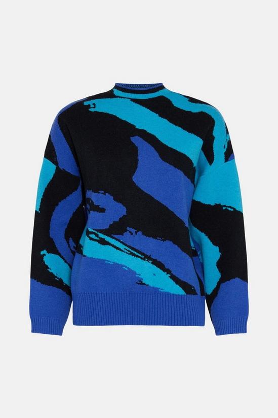 Warehouse Abstract Pattern Knit Jumper 4