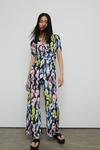 Warehouse Printed Ruched Front Jumpsuit thumbnail 1