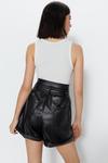 Warehouse Belted Faux Leather High Waisted Short thumbnail 6