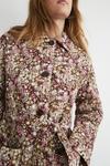Warehouse Floral Cotton Quilted Button Through Coat thumbnail 2