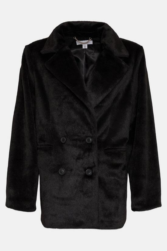 Warehouse Faux Fur Double Breasted Blazer 4