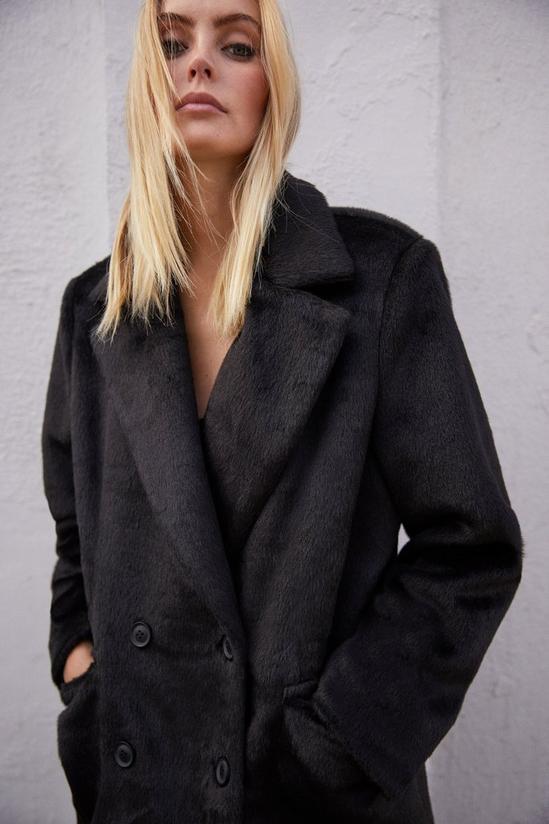 Warehouse Faux Fur Double Breasted Blazer 5