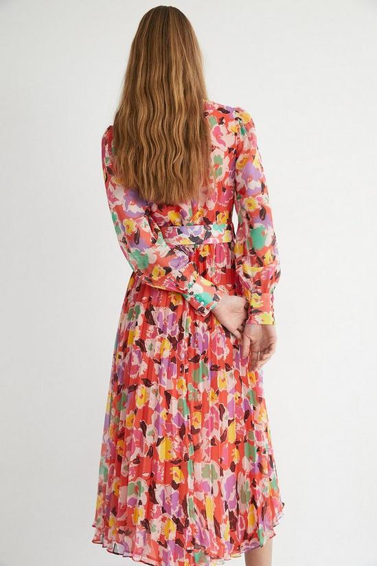 Warehouse Polyester Floral Belted Midi Dress 3