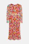Warehouse Polyester Floral Belted Midi Dress thumbnail 4