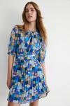 Warehouse Abstract Belted Mini Dress thumbnail 1