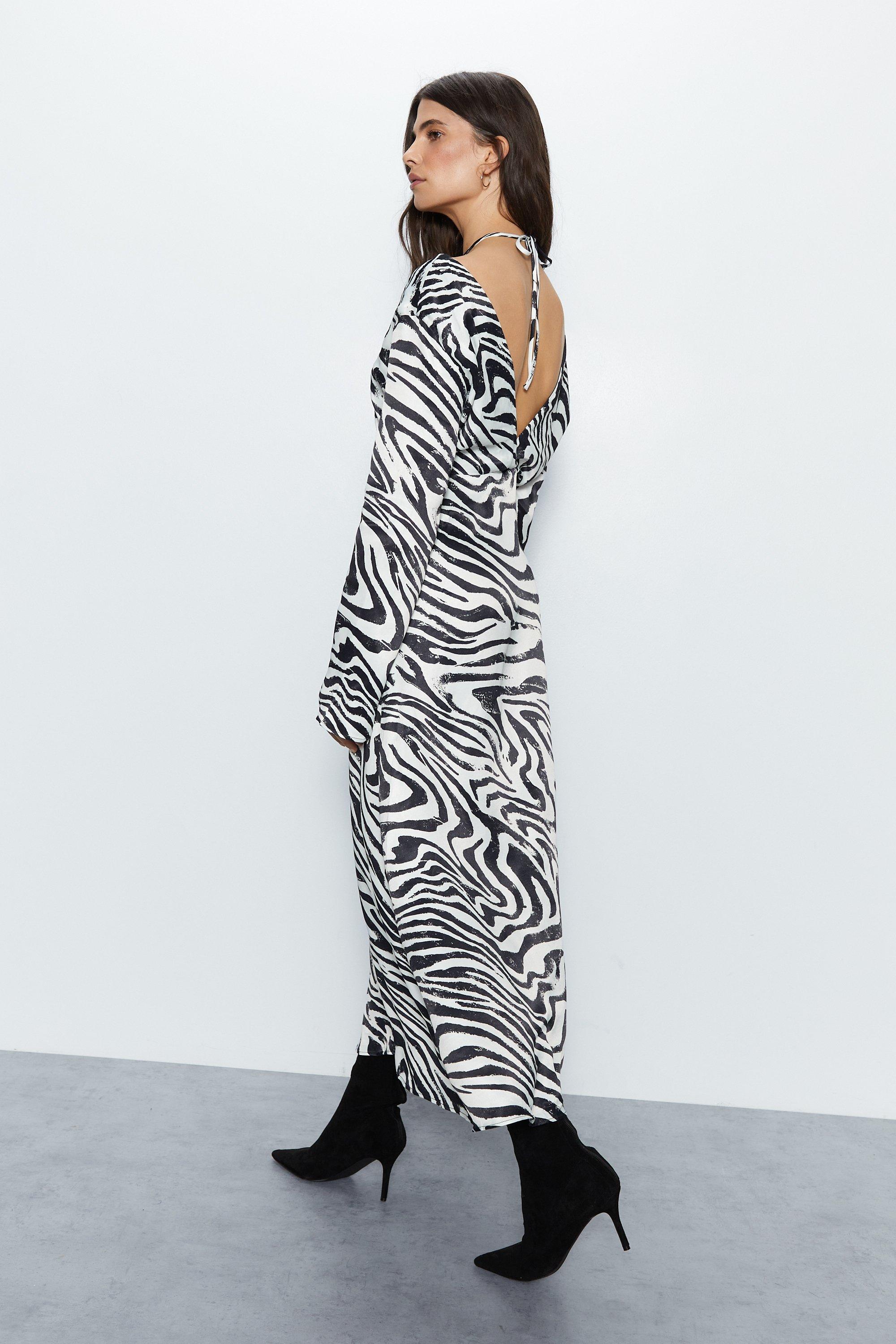 Warehouse brushed clearance cheetah maxi dress