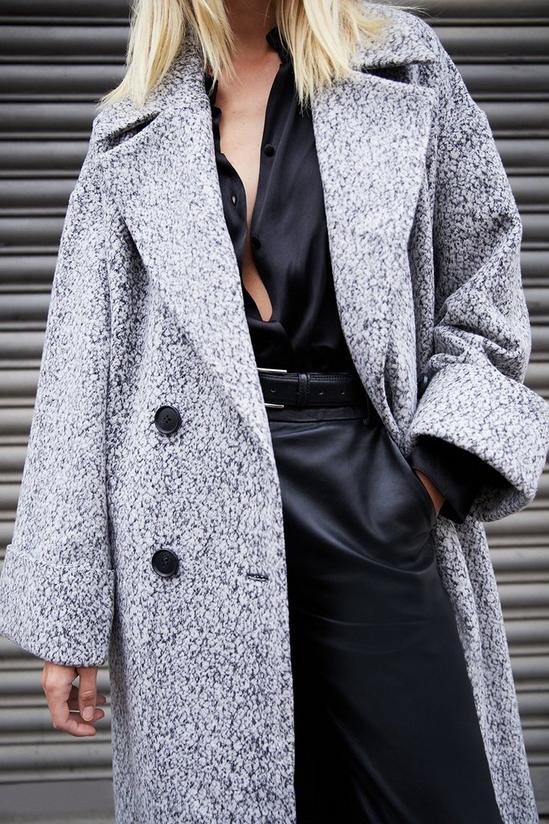Warehouse Wool Blend Textured Oversized A Line Coat 2