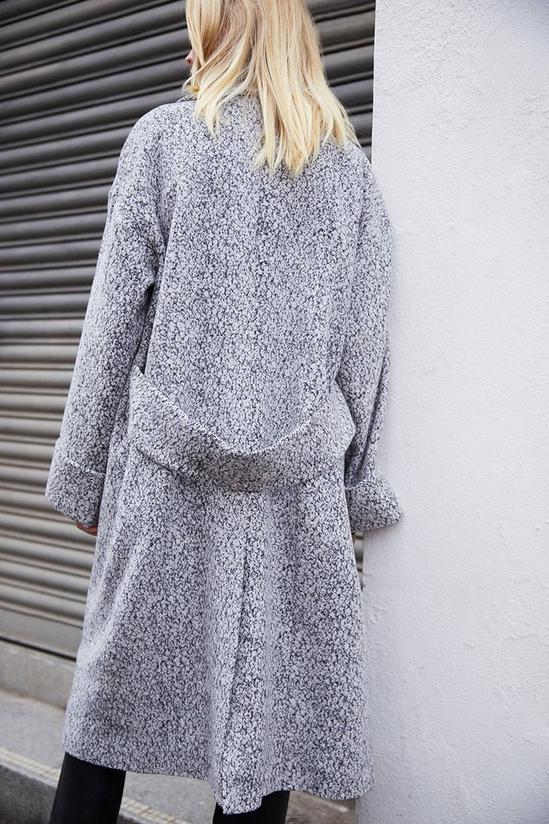 Warehouse Wool Blend Textured Oversized A Line Coat 3