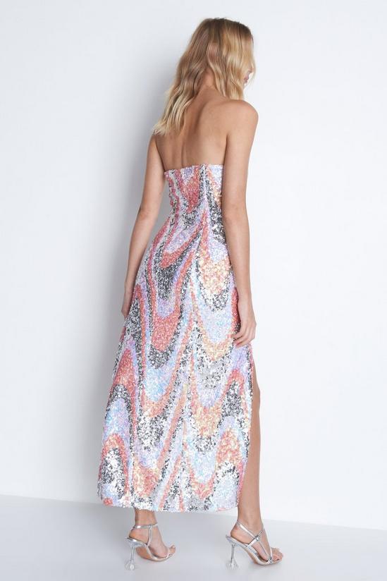 Warehouse Sequin Swirl Midi Dress 3