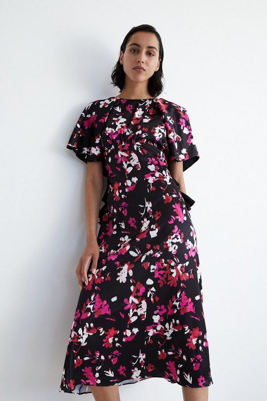 Warehouse Floral Ruffle Midi Dress 1
