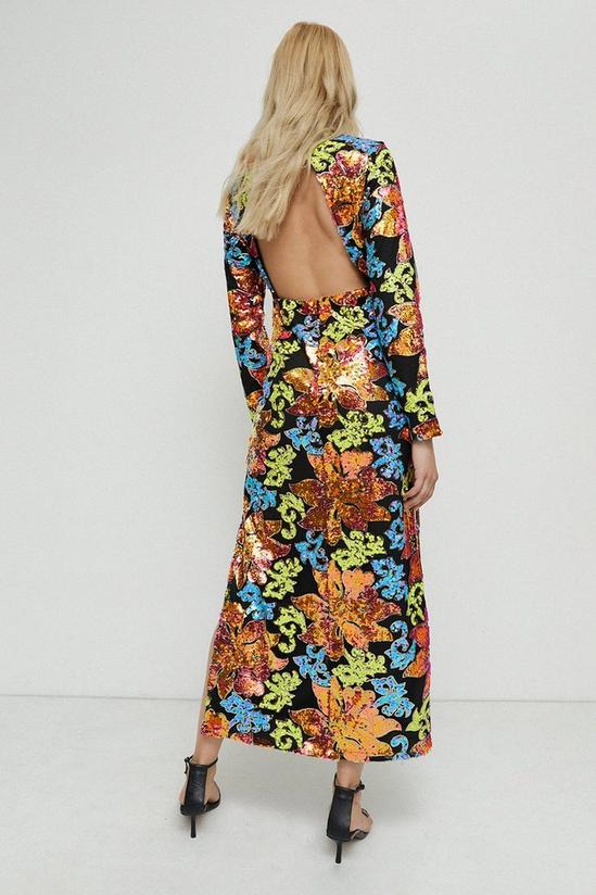 Warehouse Sequin Maxi Dress With Side Split 3
