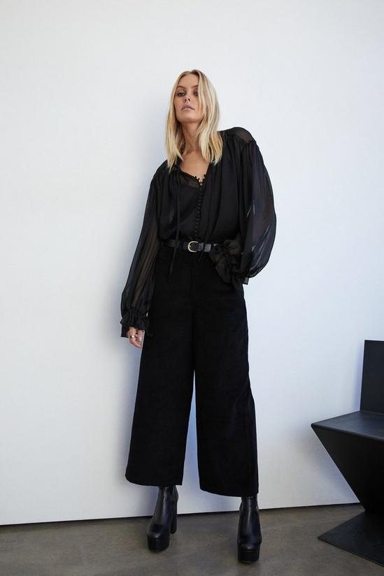 Warehouse Cord Cropped Wide Leg Trouser 1
