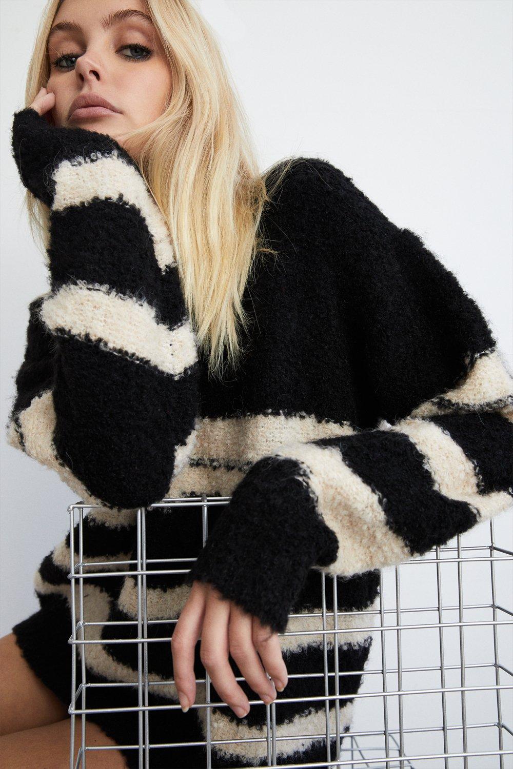 Jumpers & Cardigans | Boucle Stripe Knit Jumper | Warehouse