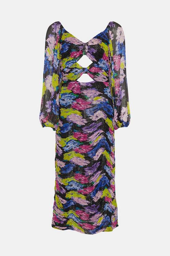 Warehouse Floral Ruched Midi Dress 4