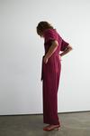 Warehouse Wrap Front Tie Waist Relaxed Jumpsuit thumbnail 3