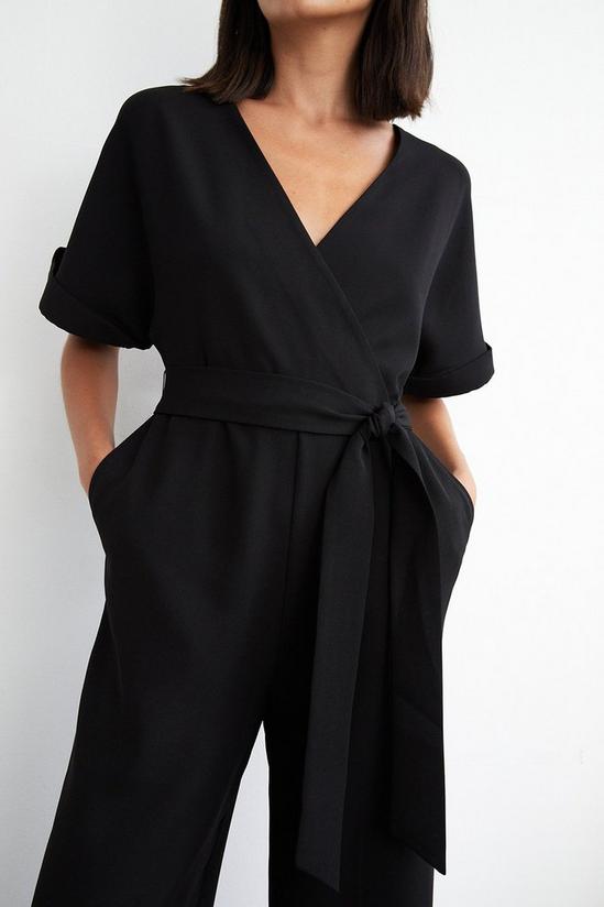 Warehouse Wrap Front Tie Waist Relaxed Jumpsuit 2