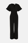 Warehouse Wrap Front Tie Waist Relaxed Jumpsuit thumbnail 4