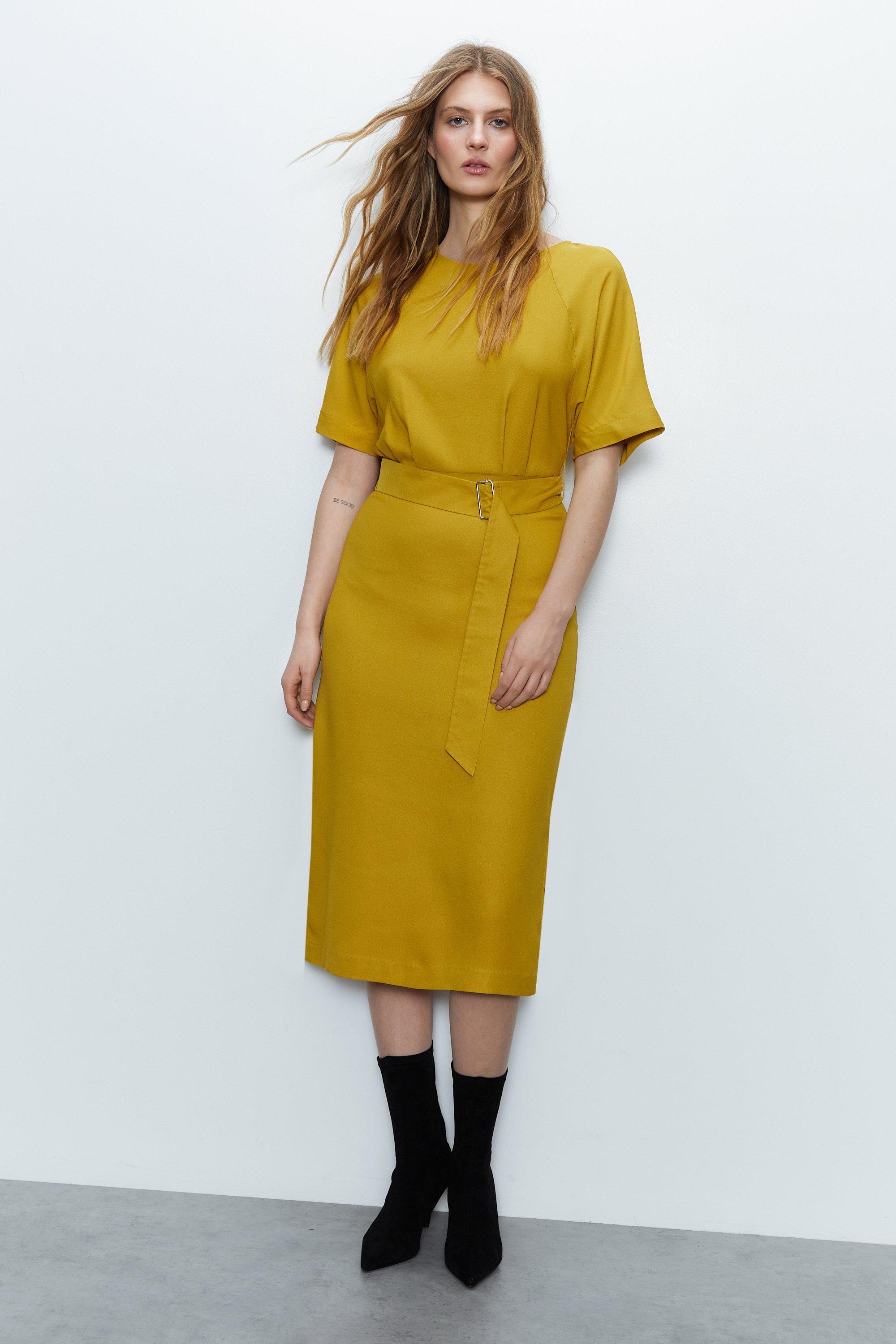 Warehouse mustard outlet dress