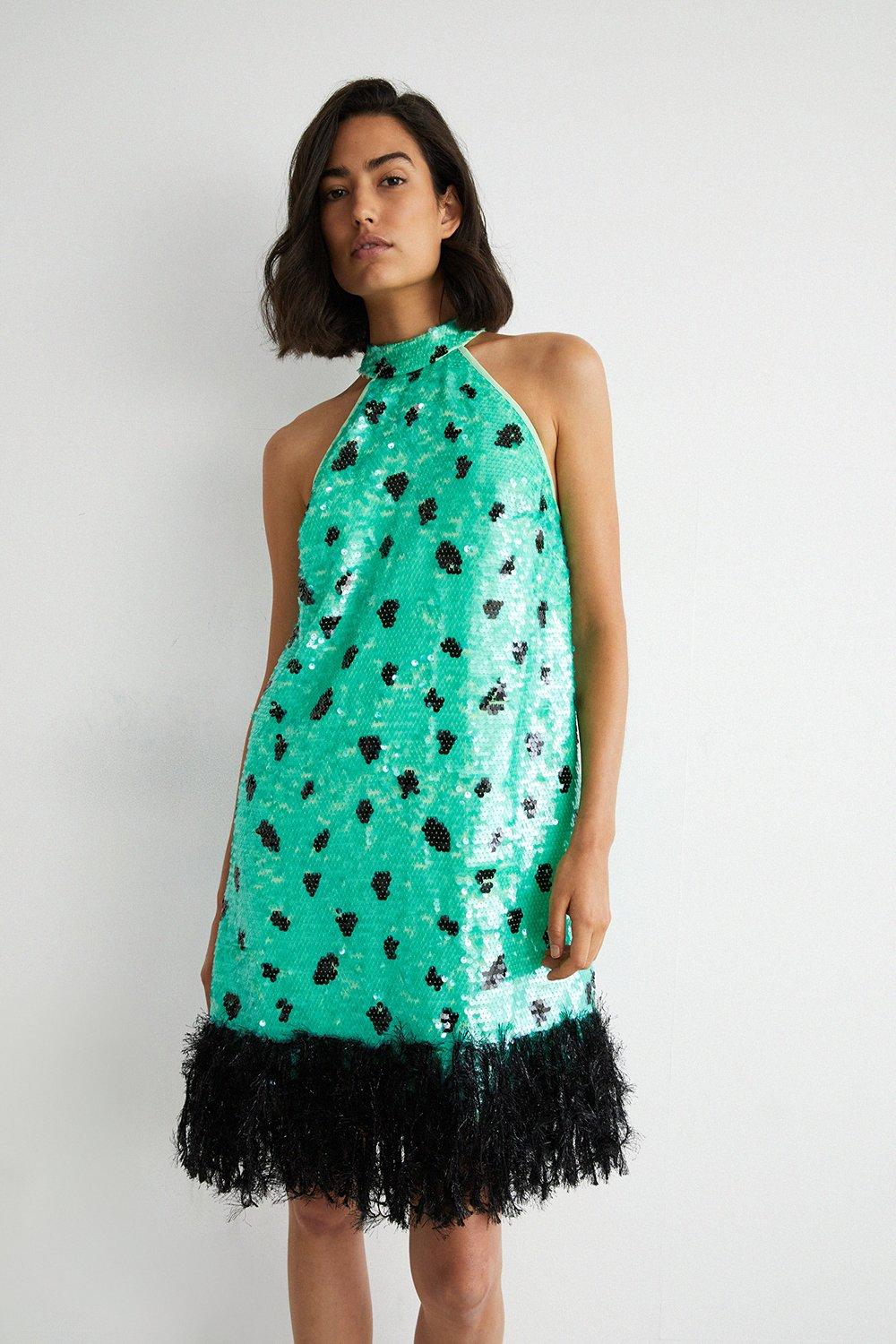 Warehouse store feather dress