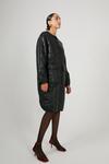 Warehouse Faux Leather Quilted Liner Coat thumbnail 1