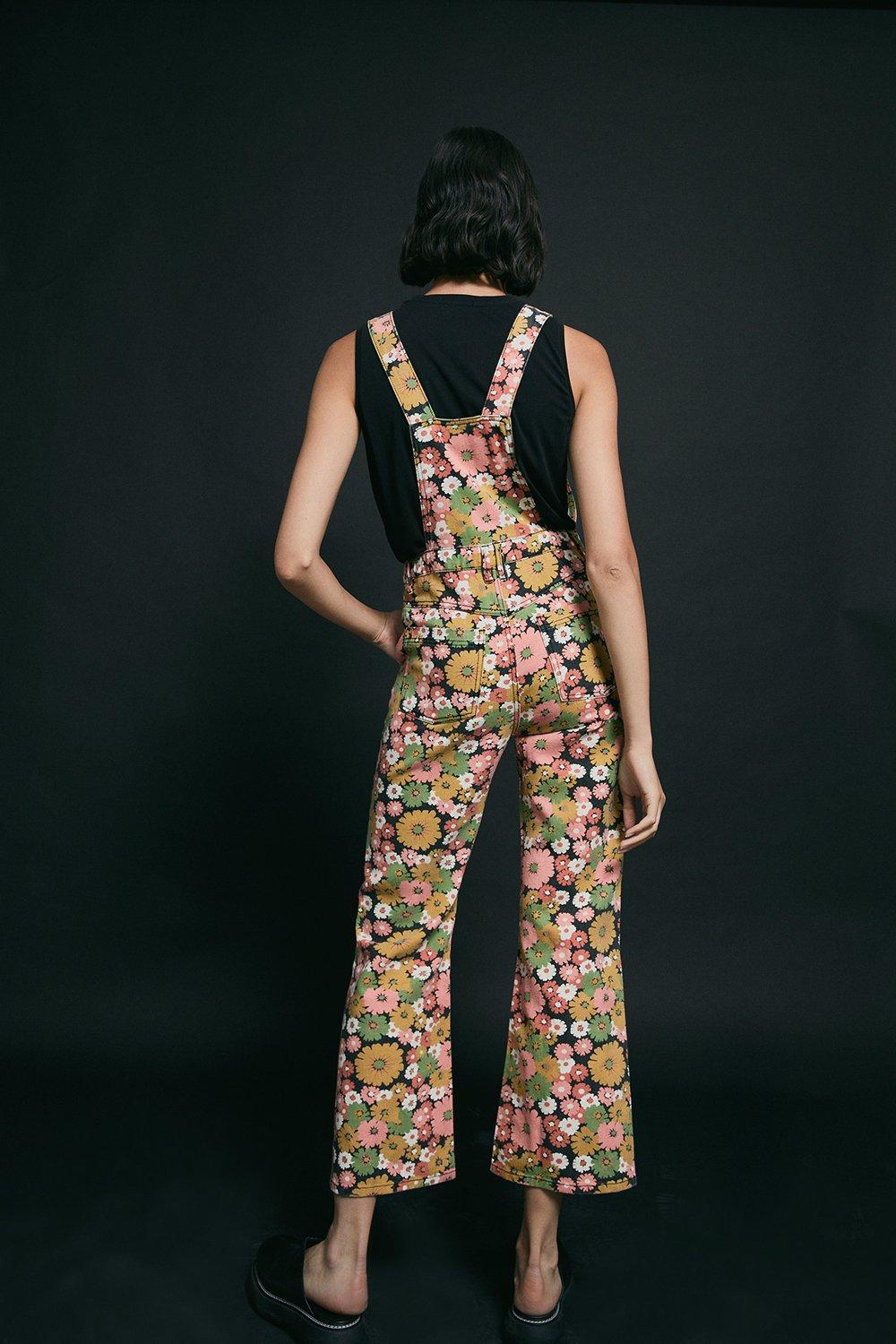 Floral best sale print dungarees