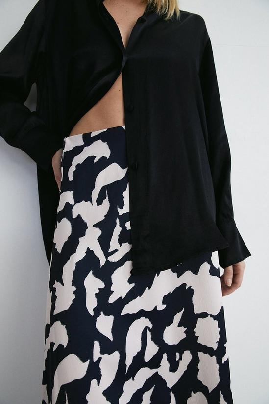Warehouse Satin Printed Midi Slip Skirt 2