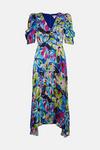 Warehouse Floral Print Pleated Midi Dress thumbnail 4