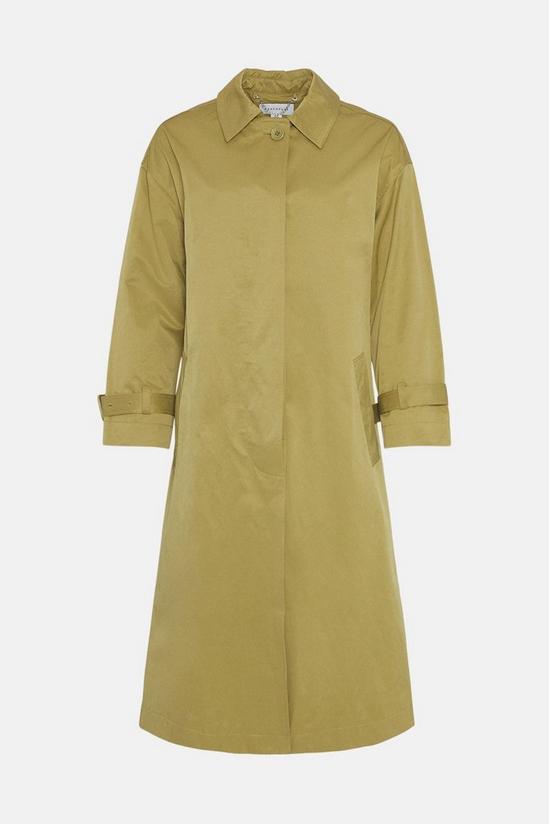 Warehouse Luxe Button Through Cotton A Line Trench 4