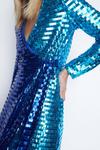 Warehouse Rectangle Sequin Wrap Mini Dress thumbnail 2