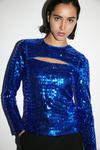 Warehouse Rectangle Sequin Cut Out Top thumbnail 1