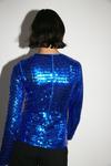 Warehouse Rectangle Sequin Cut Out Top thumbnail 3